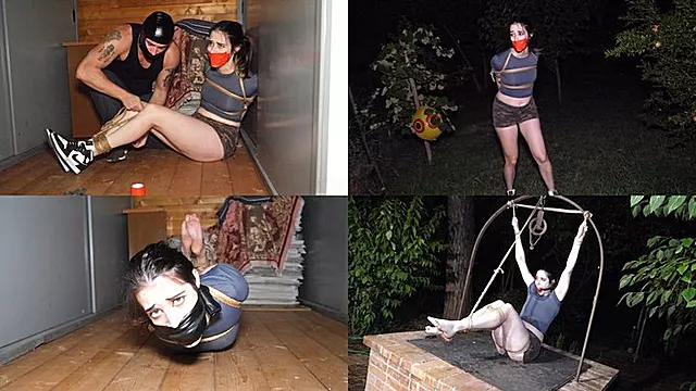 Knebel Kulka, Za Parawanem, Wiązanie I Kneblowanie, Bondage Taśma, Zwiazane Sznurem, Wiązanie Kobiet