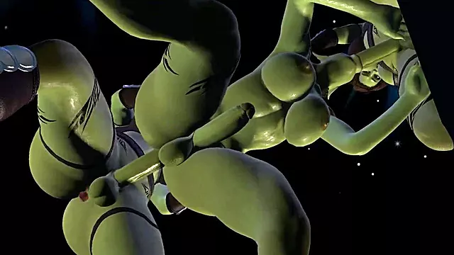 Threesome Standing Fuck 3 Futanari Ork Dickgirls Destroyed Gangbanged Creampie