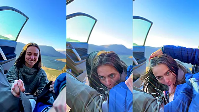 Public Roadside Blowjob from a Slutty Hitchhiker
