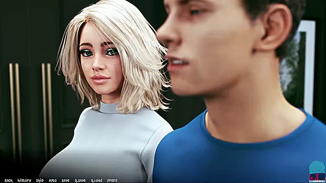 Interactive visual novel featuring a teen and big boobs in Aoa Academy