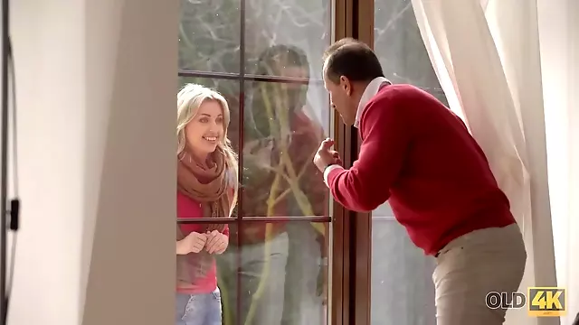 OLD4K. Hot sex of older and teenager lovers culminates with cute moneyshots