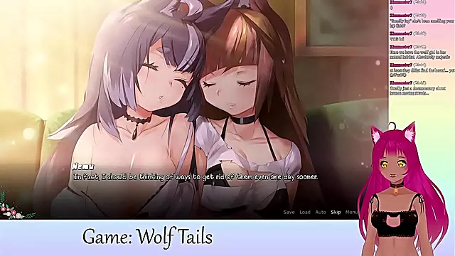 Lewd VTuber Neko Enjoys Anime Yuri Adventure With Big Boobed Lover