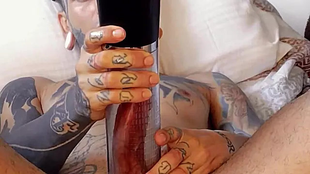 Giant Demon Reveals Himself to Tiny Human While Playing with His Cock