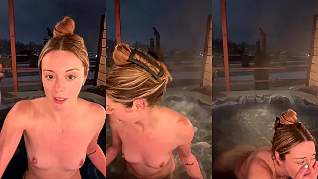Public Hot Tub Jet Orgasm