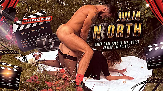 Missionar Anal, Brünette Blowjob, Sperma Drinnen, Doggy Draussen, Strümpfe Doggy Style, Blowjob Wald