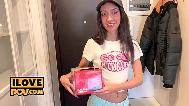 Having fun with adorable delivery girl Katty West