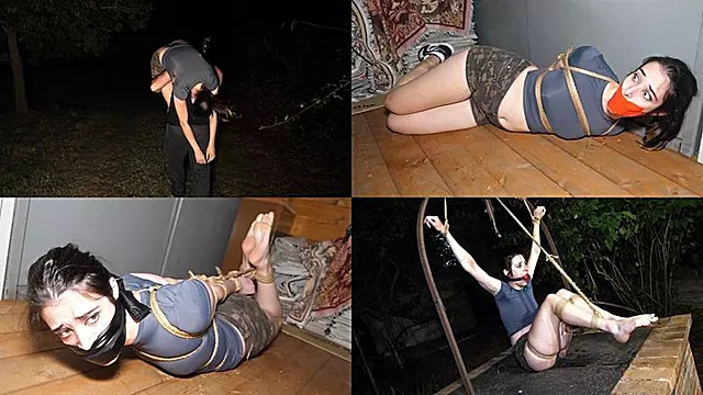 Wiązanie Kulek, Knebel Kulka, Za Parawanem, Wiązanie I Kneblowanie, Bondage Taśma, Zwi Za Y Kobiet