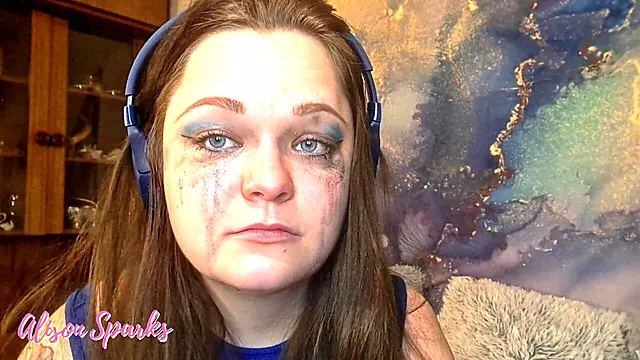 Close-up Sobbing and Ruined Makeup