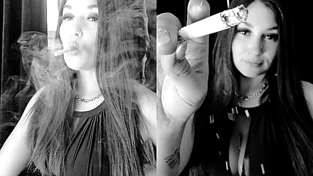 Smoking in classy B+W like those sexy smoking girls from the glamour days of smoking