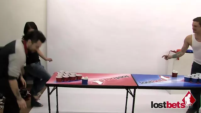 Strip Beer Pong with Franco Holly Dick and Zayda