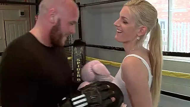 Skinny blonde takes a cock of a horned-up stranger