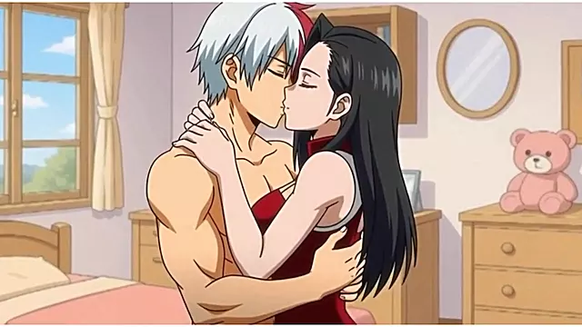 Yaoyorozu x Todoroki anal hentai part 1