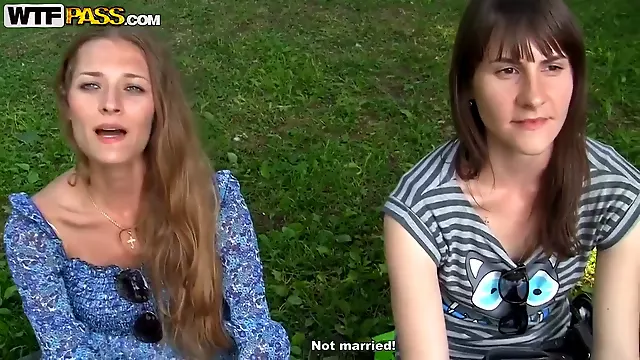 Outdoo sex scene with sexy Myra and her friend