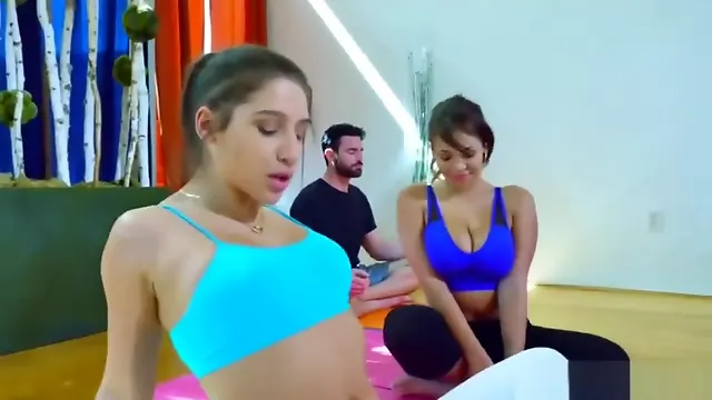 Danger and Cassidy do yoga