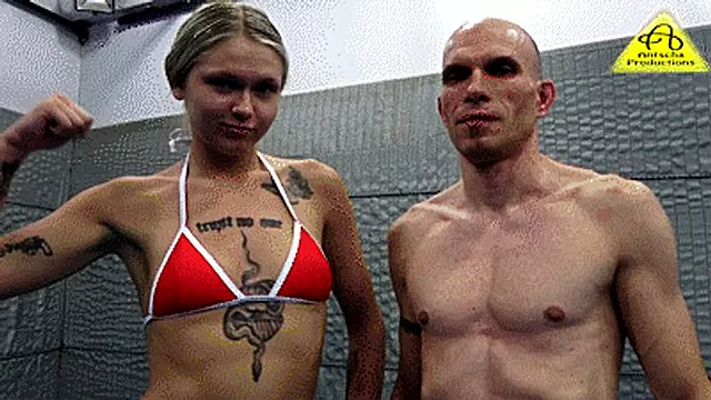 Julianna vs Michael mixed wrestling