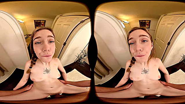 FORBVR - Teen Stepdaughter Gets Excited About Being Watched In Bath By Her Stepdad