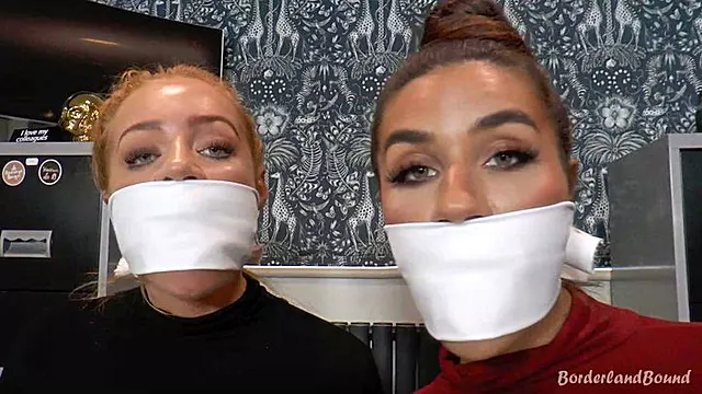 Scarlett & Jess in: Naughty NewsCasters' Gag-centric Sound Test: Bind Us & Stop Our Mouths as Much as You Want & WE'LL Do the Rest! (HD)
