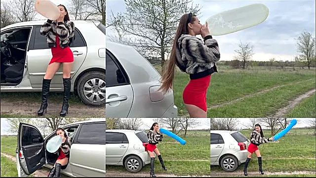 Balloon Fetisch, Kondom Aussaugen, Kondom, Ins Gesicht Spucken, Gummifetisch, Gummistiefel, Lang