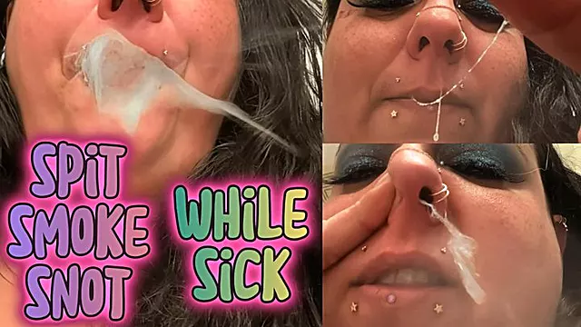 Malory Knox Gives You Her Nasty Flu Phlegm, Smoke & Coughing Straight in Your Face