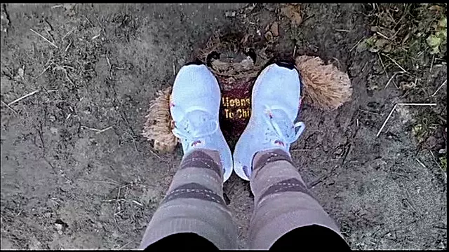 a soft toy has to suffer from dirty adidas nmd