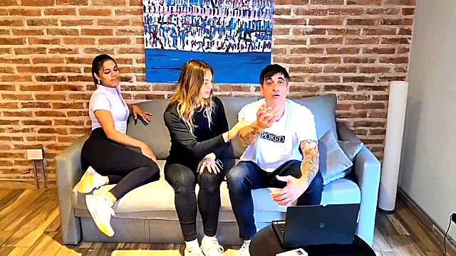 Villa Anderson girlfriend sucking cock while we cum on her big ass latina pussy