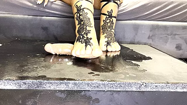 Footjob And Dick Trampling In Milking Table From Trixy