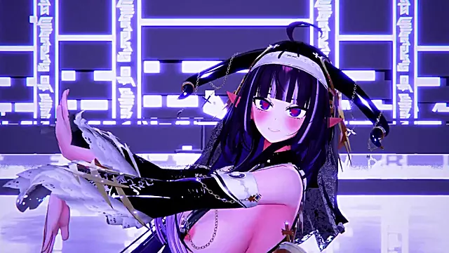 Nude Elf VTuber Dances Maniac | Hentai MMD