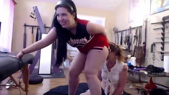 cheerleader farting in nerds face