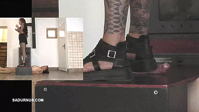 Slave Pik, Mistress Slaver, Herskerinde Rygning, Blowjob, Slave Smoking, Old Smoking Fuck