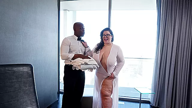 Thick BBW in Glasses Teased, Pounded, and Face Splattered