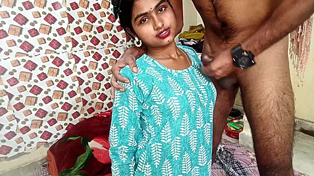 Desi Salwar Wife Blowjob and Handjob - Cum on Clothes & Finger Tease