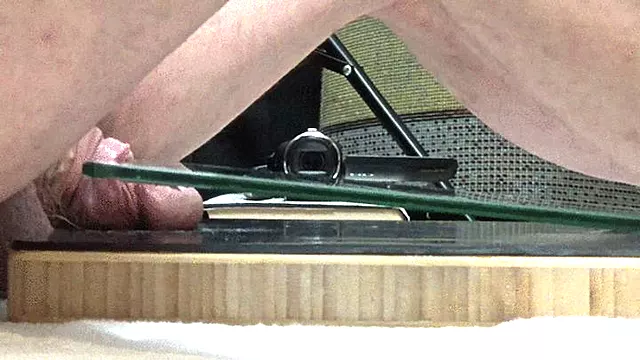 FULL WEIGHT COCK CRUSH IN WEDGED BOOTS ON THE FLOOR BOARD UNDER GLASS RUINED ORGASM CAM 2 FULL LENGTH