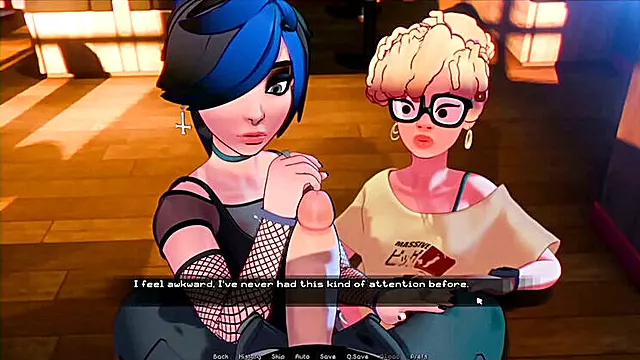 Hentai Game Episode 2: Goth Girl and Nerd First Time with Giant Cock - Porn Casting 3D Anime