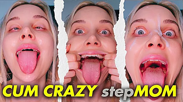 CUM CRAZY stepMOM - Ahegao Taboo Cum Facial - HD Resolution