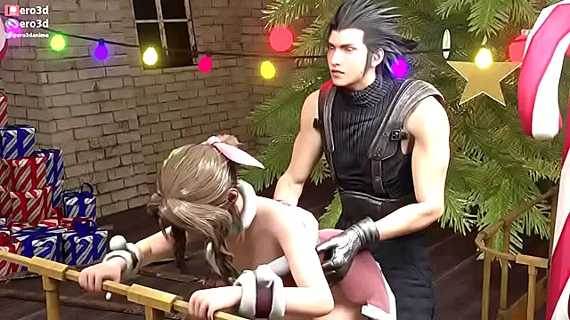 Ero3D Christmas With Aerith Uncensored FF7 Anime Sex Adventure