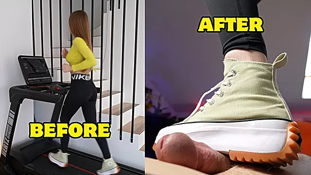 Sweaty Feet in Converse After Treadmill + Sneaker ShoeJob [4k]