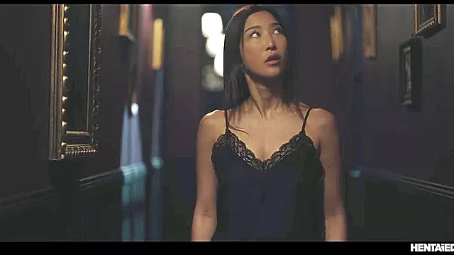 Asian beauty Emiri Momota trapped in a haunted manor like a real-life anime scene