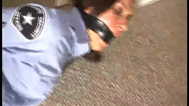 iPhone Format Security Guard in Pantyhose Hogtied and Gagged iPhone Format