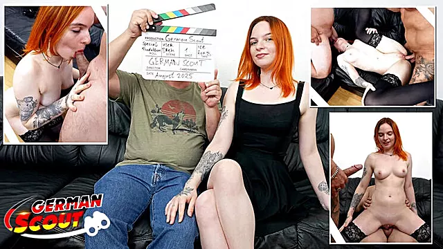 German Scout MMF Threesome with Redhead Teen and Older Guy in Hardcore 4K