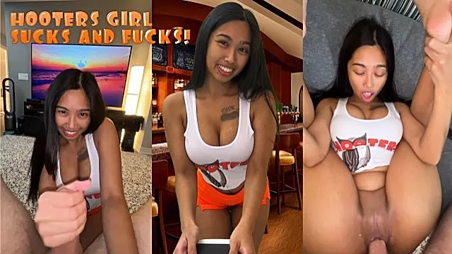 Fucking The Slutty Hooters Waitress!