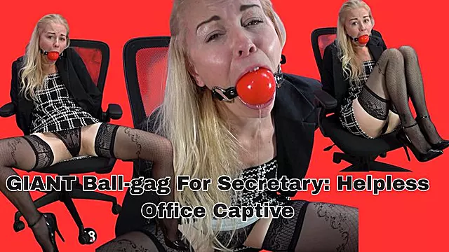 GIANT Ball-gag For Secretary: Helpless Office Captive - MP4 HD