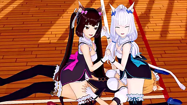 3D Hentai Futa Nekopara Maple Bangs Chocola & Vanilla