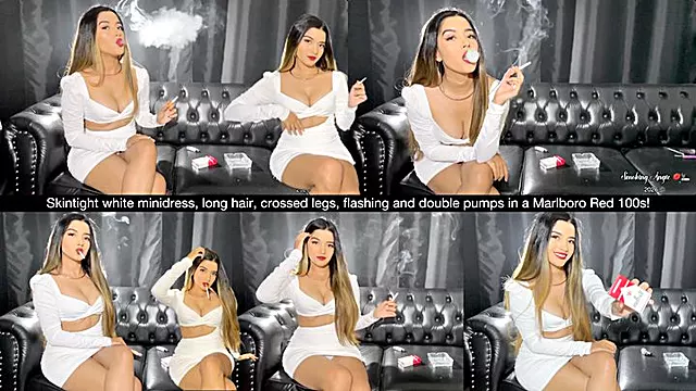 Chiloti, Frumase Sani Mari, Fumeaza Tigari, Chiloței Fetiș, Par Mult, Picioare Lungi, Pantaloni Sexy