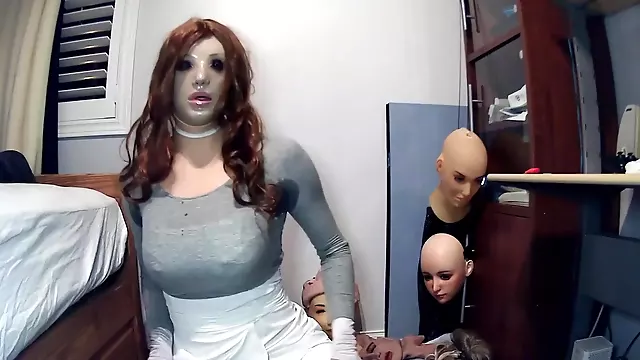 Emilys Masks Pt4! Female Mask Emily Unmasks From Her Kigurumi Mask Celli! Masks In Her Doll Mask!
