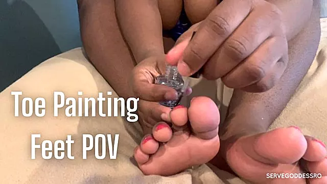 Toe Painting Feet POV - Royal Ro foot ignore hd mp4 1080p