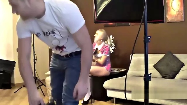 Anastasiya And Clara Strip For The Camera