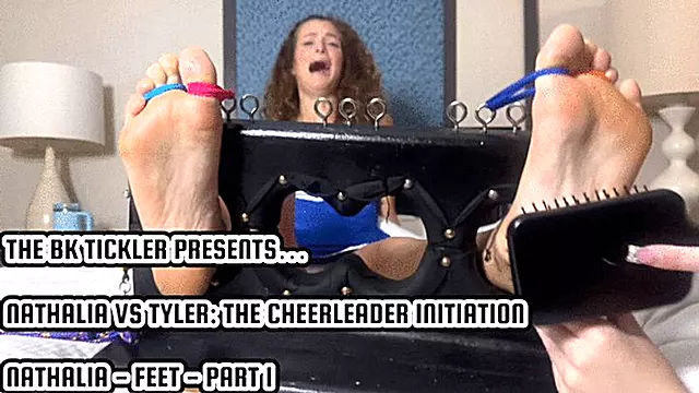 NATHALIA VS TYLER: THE CHEERLEADER INITIATION - NATHALIA - FEET - PART 1