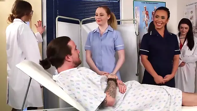 Educational medical examination (Handjob CFNM)