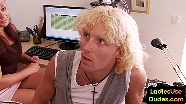 Brit ladybosses pegging useless coworker