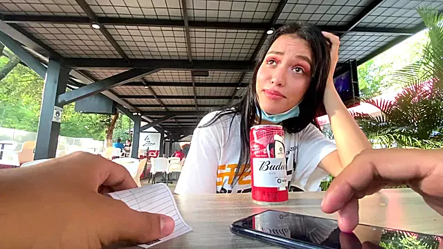I love the reaction of my girlfriend using her toy in public // lovense lush control